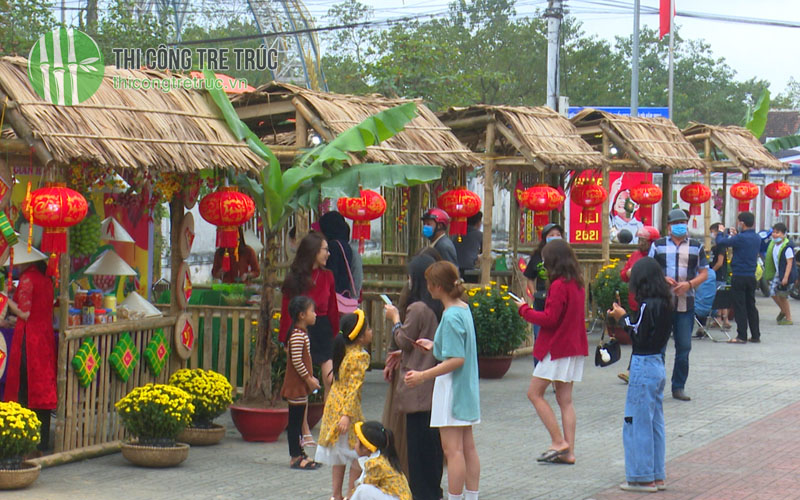 Ý tưởng trang trí ngày Tết cổ truyền bằng tre trúc