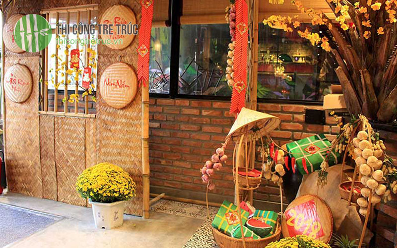 Ý tưởng trang trí ngày Tết cổ truyền bằng tre trúc