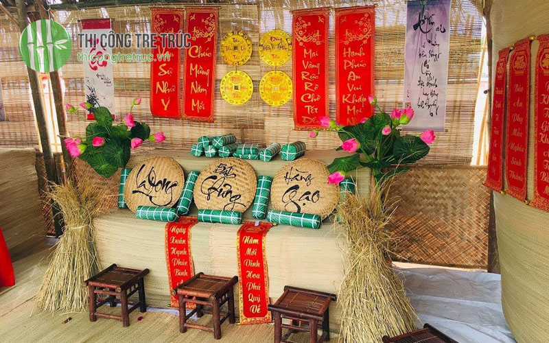 Ý tưởng trang trí ngày Tết cổ truyền bằng tre trúc